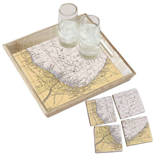 Chicago, IL -  Wood Serving Tray