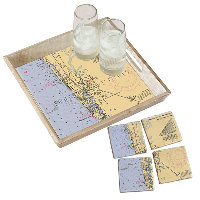 Naples, FL- Wood Serving Tray