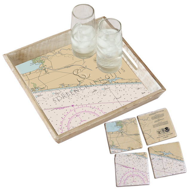 Inlet Beach, FL-  Wood Serving Tray
