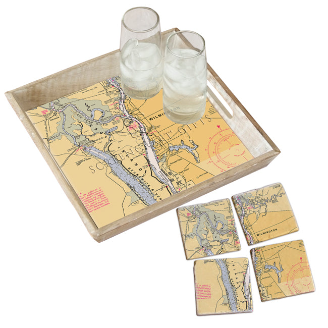Eagle Island, NC - Wood Serving Tray