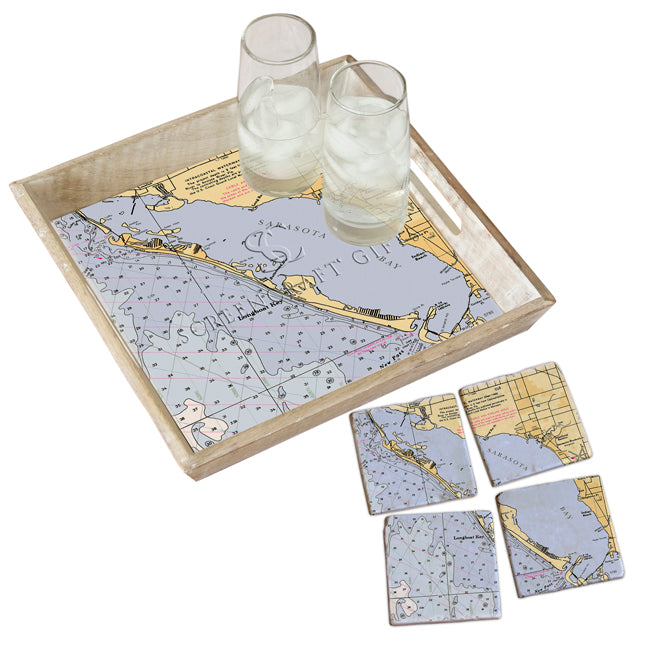 Longboat Key, FL - Wood Serving Tray