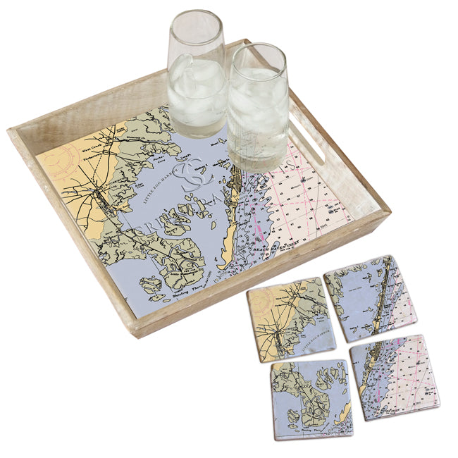 Beach Haven, NJ- Wood Serving Tray