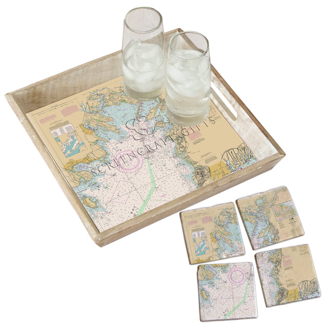 Buzzards Bay,  MA - Wood Serving Tray