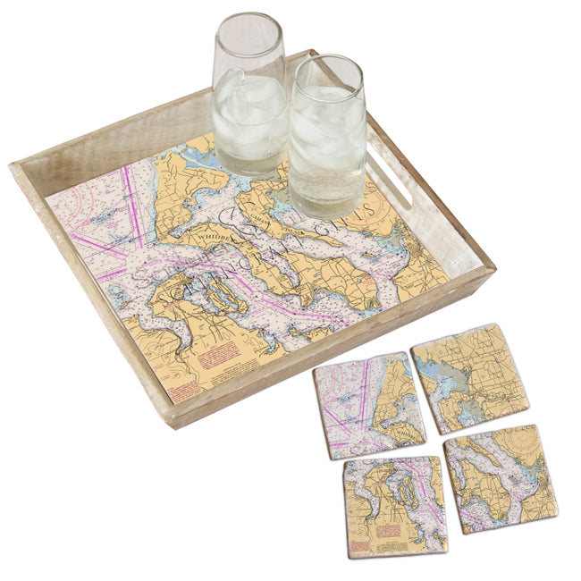 Whidbey Island, WA - Wood Serving Tray