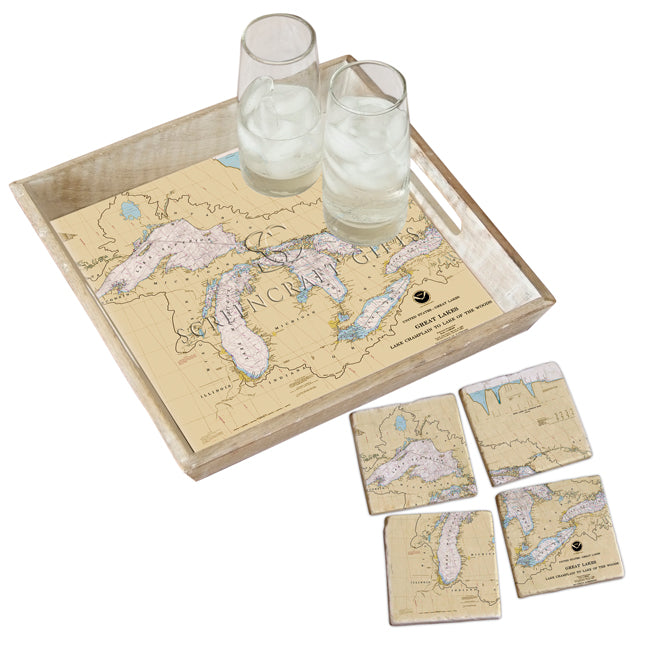 The Great Lakes - Wood Serving Tray