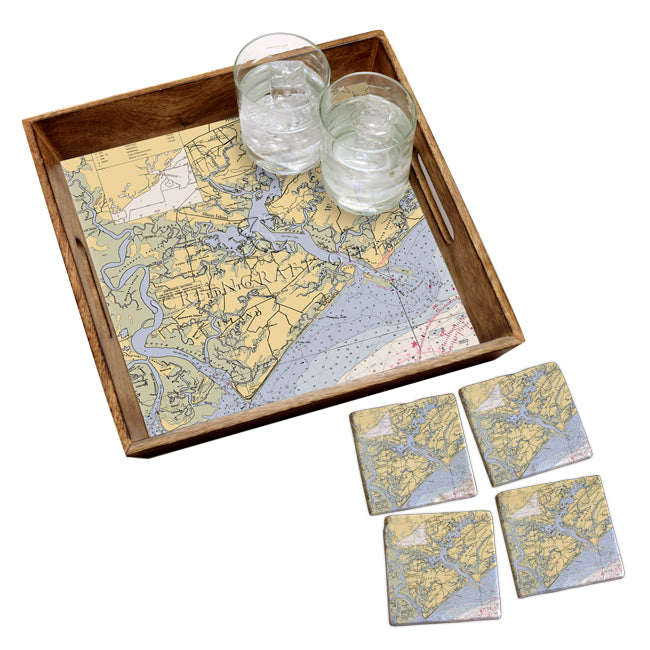 Edisto Island, SC - Wood Serving Tray