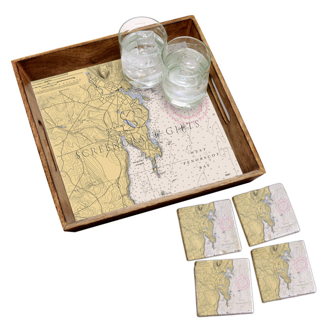 Rockport, ME - Wood Serving Tray