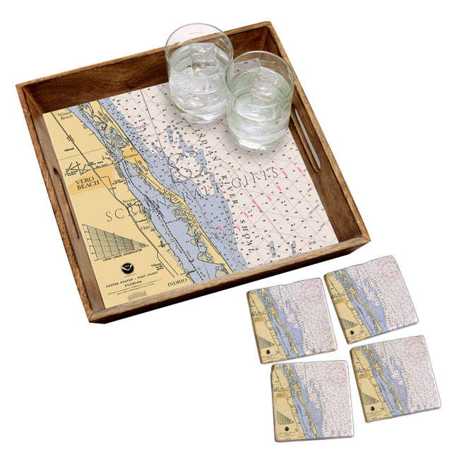 Vero Beach, FL - Wood Serving Tray