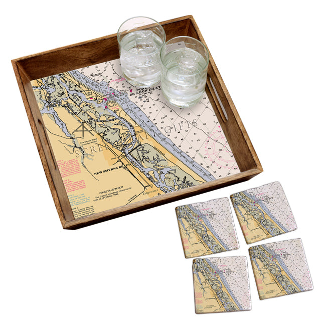 New Smyrna Beach, FL- Wood Serving Tray
