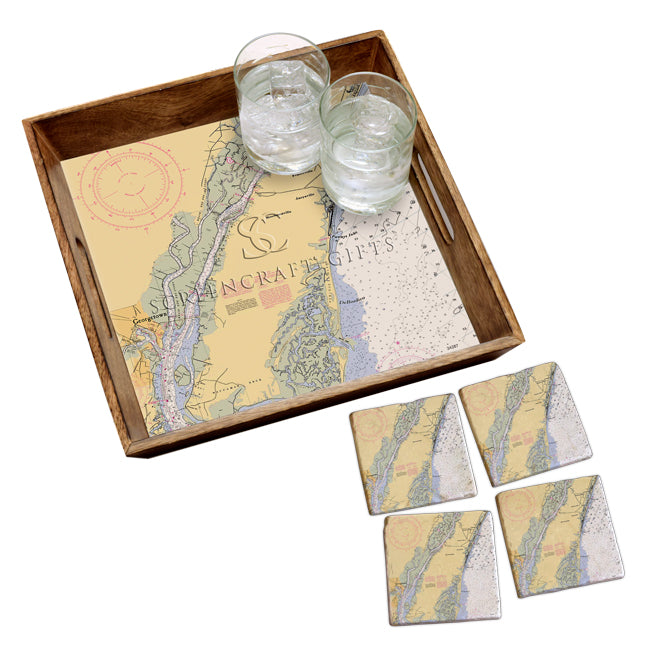 DeBordieu, SC - Wood Serving Tray
