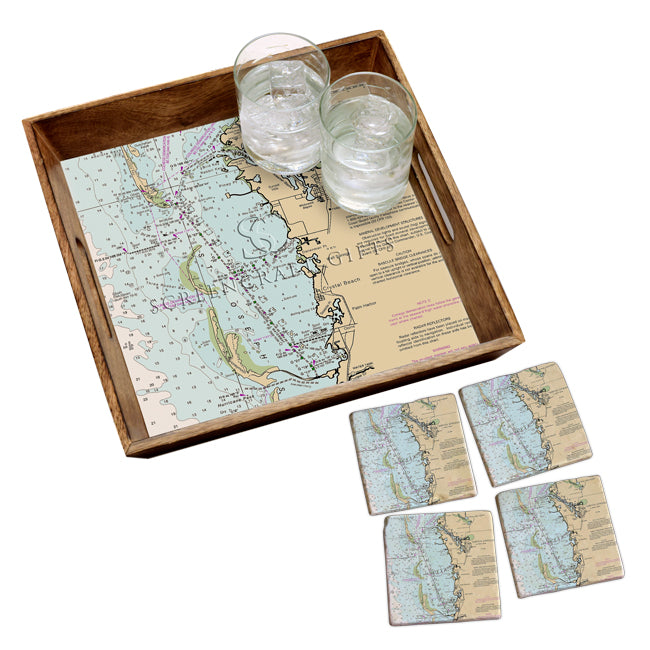 Tarpon Springs, FL- Wood Serving Tray
