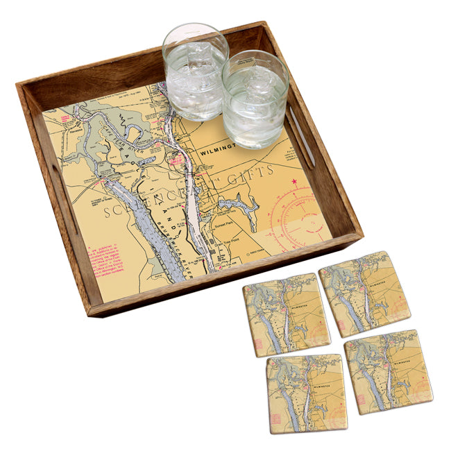Eagle Island, NC - Wood Serving Tray