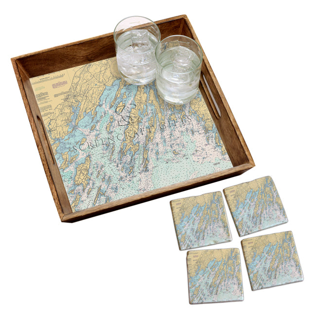 Brunswick, ME - Wood Serving Tray