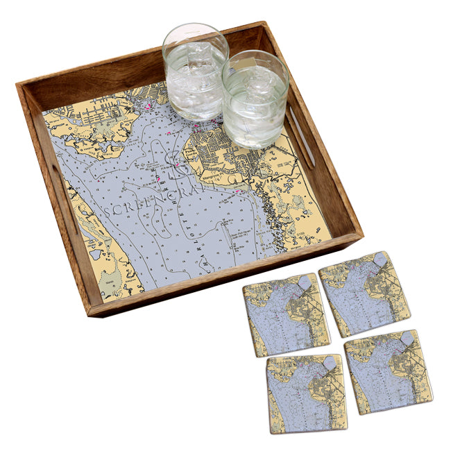 Punta Gorda, FL- Wood Serving Tray