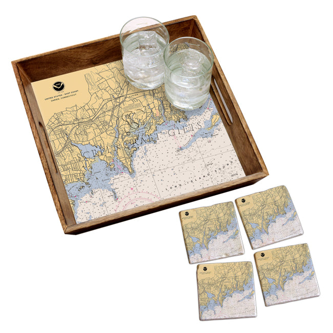 Darien, CT  - Wood Serving Tray