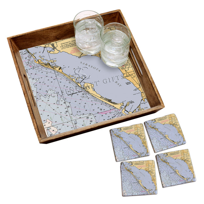Longboat Key, FL - Wood Serving Tray