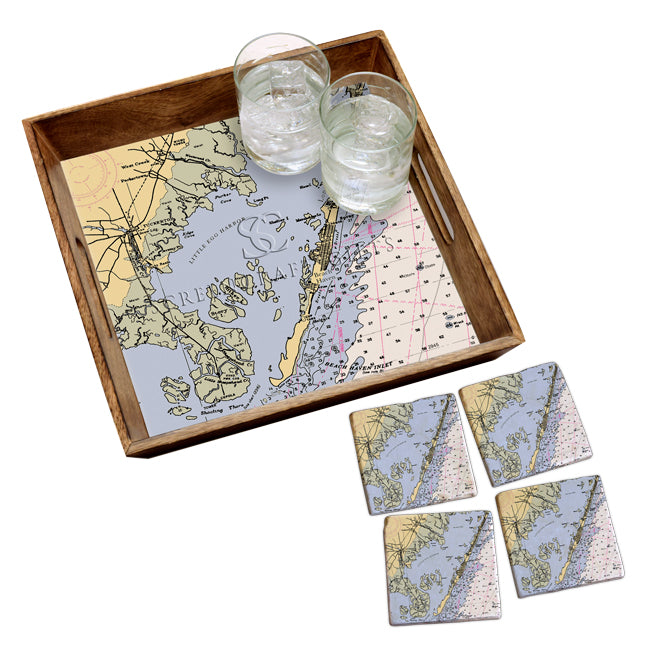 Beach Haven, NJ- Wood Serving Tray