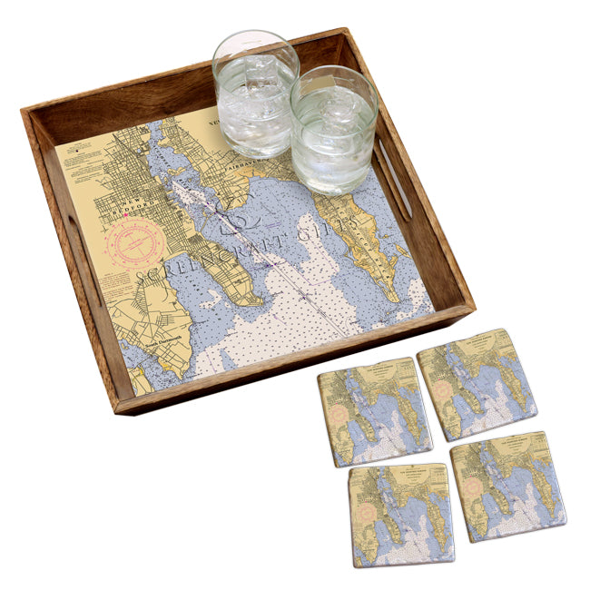 New Bedford, MA- Wood Serving Tray