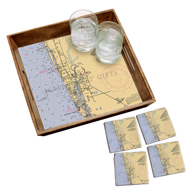 Naples, FL- Wood Serving Tray