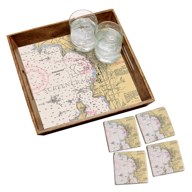 Burlington, VT - Wood Serving Tray