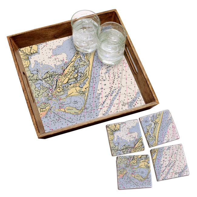 Chincoteague, VA - Wood Serving Tray