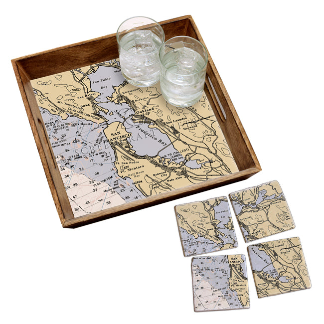 San Francisco, CA -  Wood Serving Tray