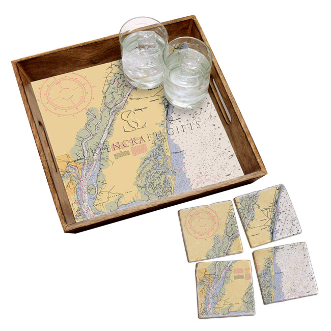 DeBordieu, SC - Wood Serving Tray