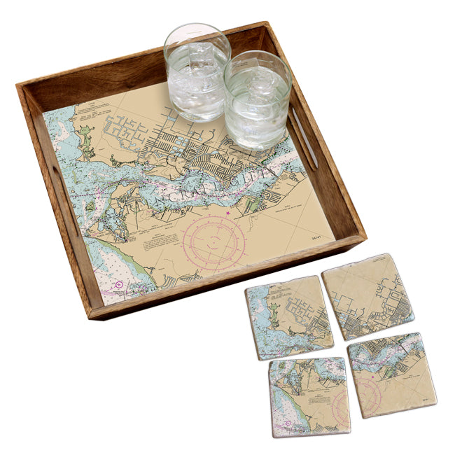 Cape Coral, FL - Wood Serving Tray