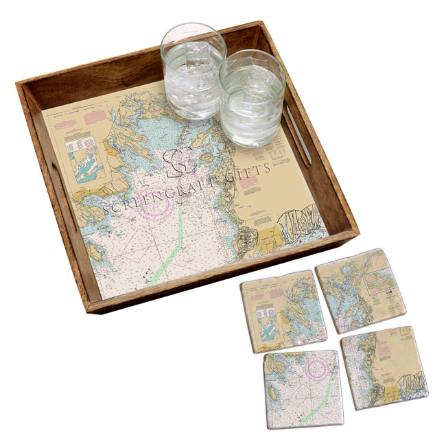 Buzzards Bay,  MA - Wood Serving Tray