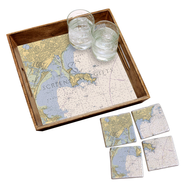 Nahant, MA- Wood Serving Tray