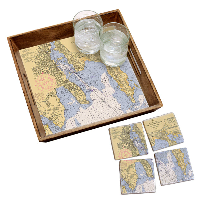 New Bedford, MA- Wood Serving Tray