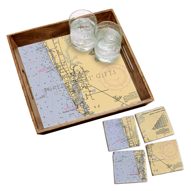 Naples, FL- Wood Serving Tray
