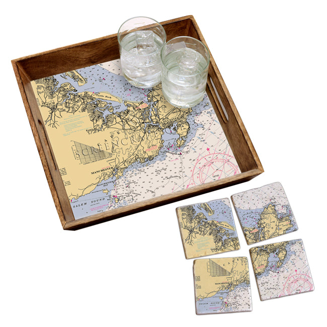 Cape Ann, MA - Wood Serving Tray