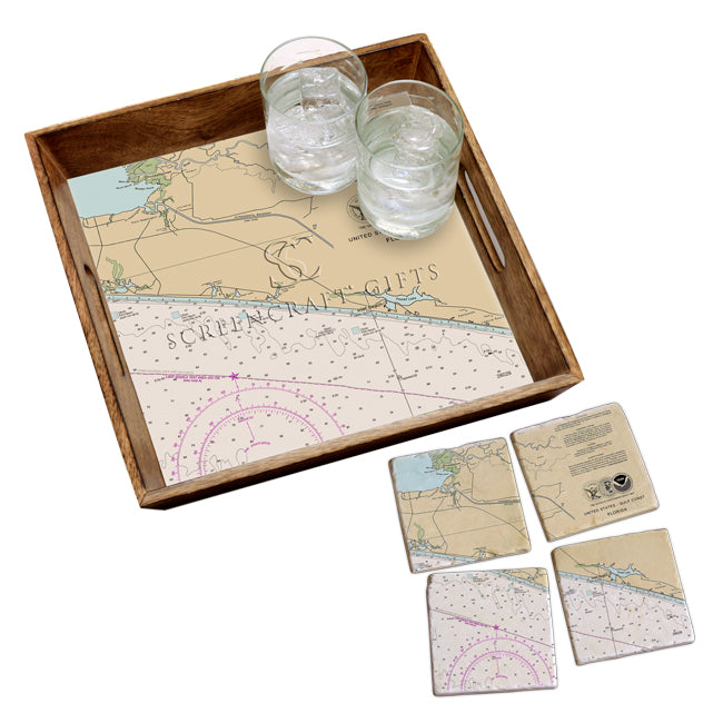 Inlet Beach, FL-  Wood Serving Tray