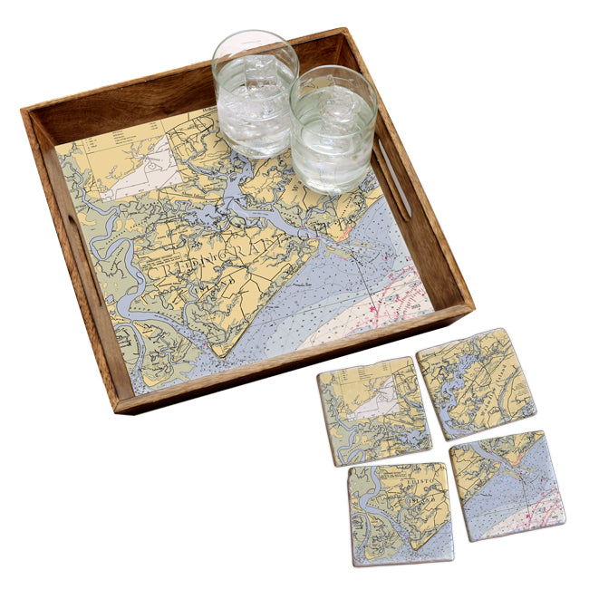 Edisto Island, SC - Wood Serving Tray