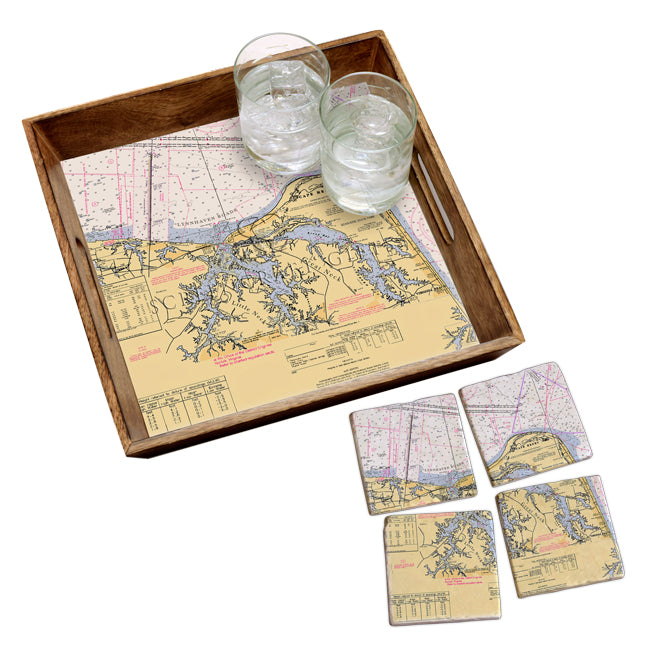 Cape Henry, VA  - Wood Serving Tray
