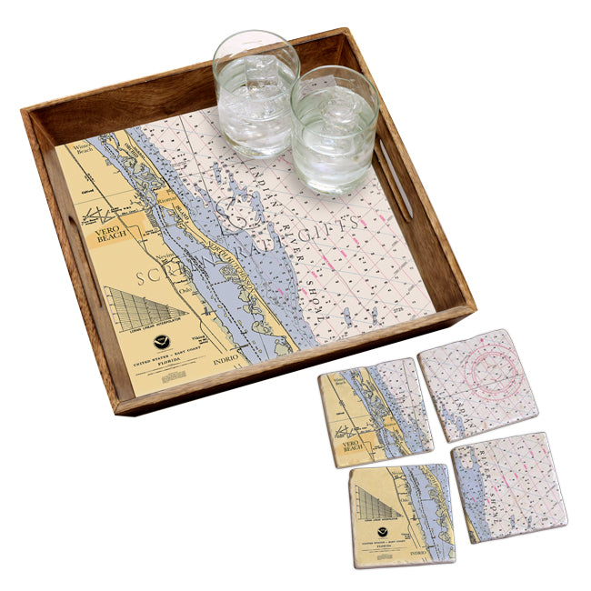 Vero Beach, FL - Wood Serving Tray