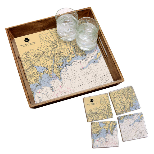 Darien, CT  - Wood Serving Tray