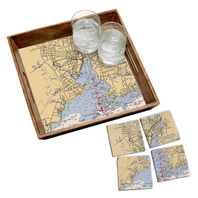 New Haven, CT - Wood Serving Tray