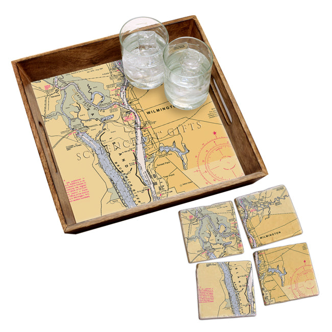 Eagle Island, NC - Wood Serving Tray