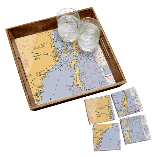Miami, FL - Wood Serving Tray