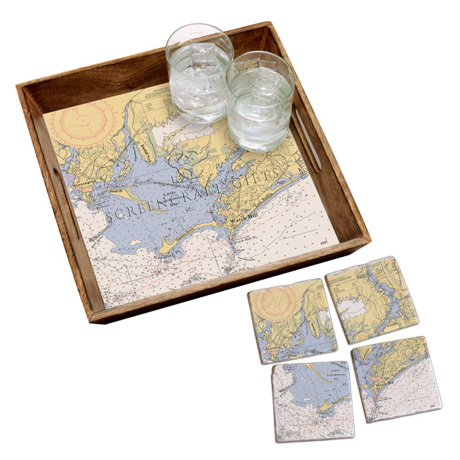 Watch Hill, RI - Wood Serving Tray