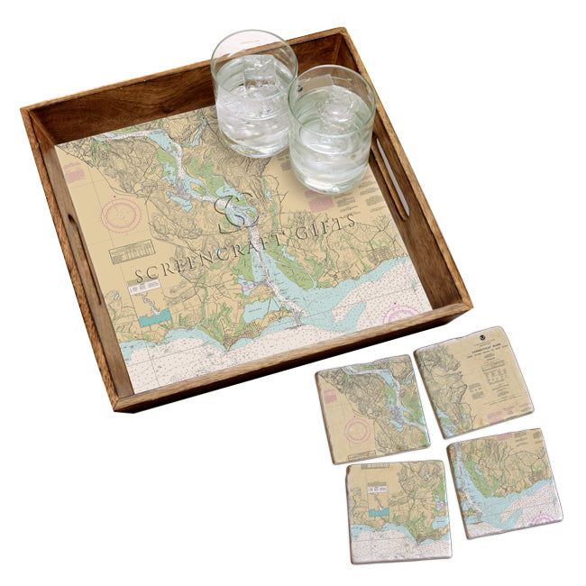 Connecticut River- Wood Serving Tray