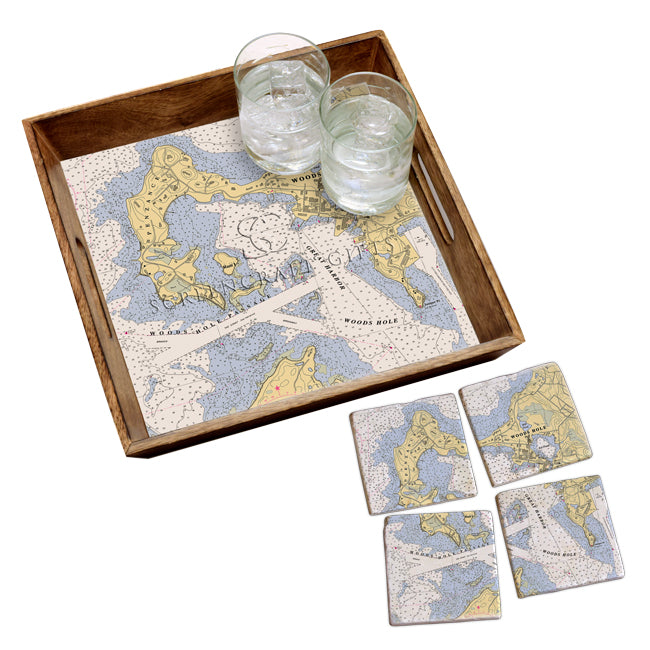 Woods Hole, MA- Wood Serving Tray