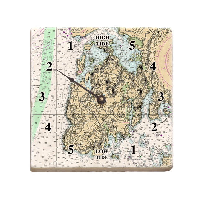Cape Rosier, ME- Marble Tide Clock