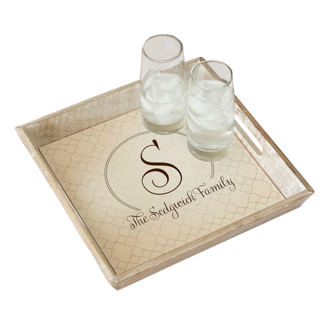 Family Name Monogram Serving Tray