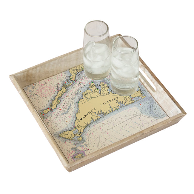 Personalized Nautical Chart Serving Tray