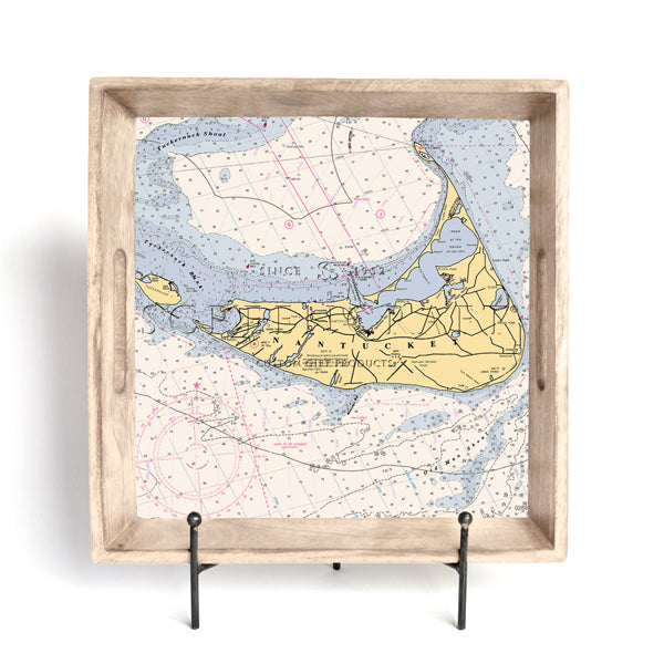 Personalized Nautical Chart Serving Tray