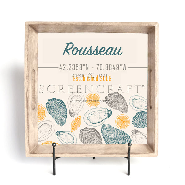 Lemon & Oysters Serving Tray - Personalized