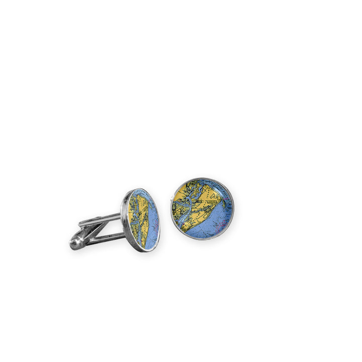 Nautical Chart Cuff Links